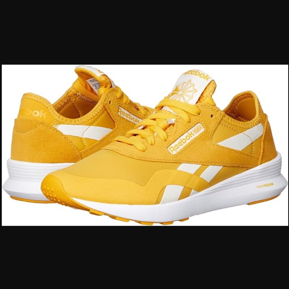 Reebok Women's Yellow and White Low-Top Sneakers